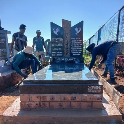 Three Sisters Tombstone Installed at Dipakapakeng Cemetery, Tafelkop