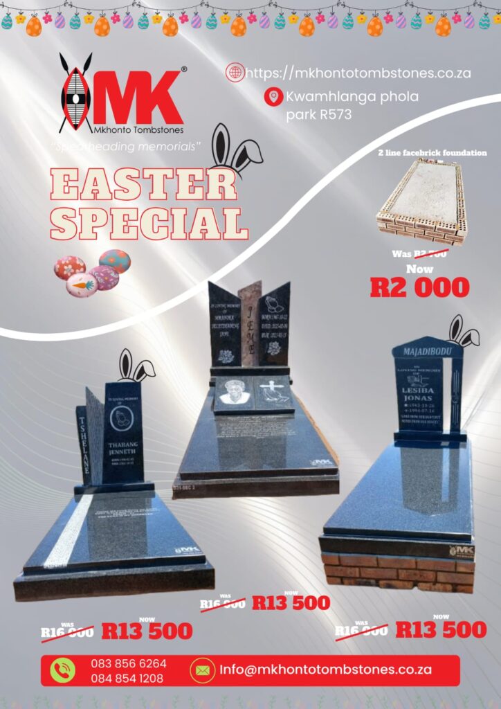 Tombstones on special for Easter - 3 tombstones on special for this Easter