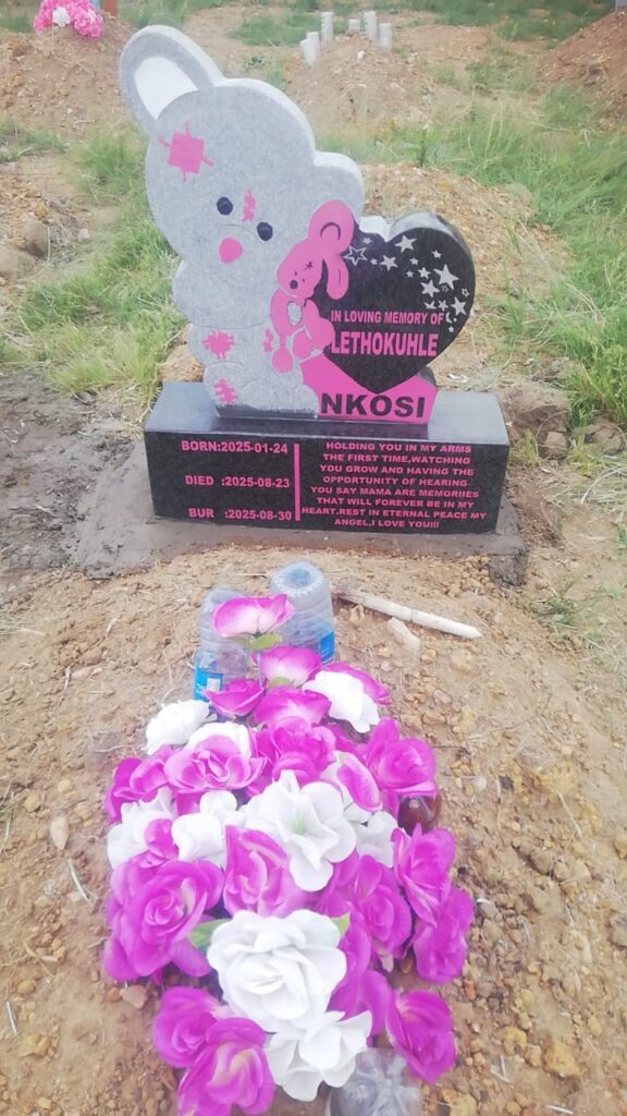 Child teddy bear tombstone at Waterfall Cemetery Midrand