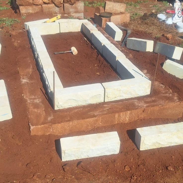 Matibidi Tombstones Foundation Installation