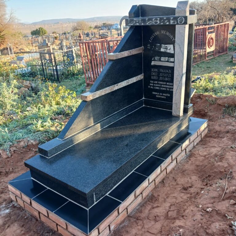 Completed memorial after refixing, Turfloop, Tshwane Cemetery